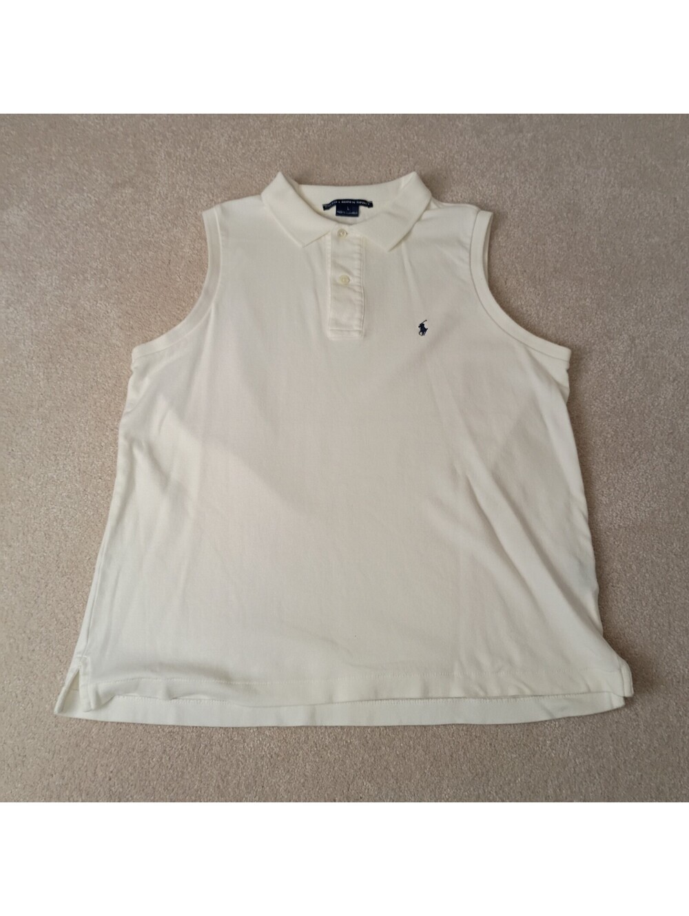 Ralph Lauren Sport Women’s Polo Golf  Sleeveless Cotton White L